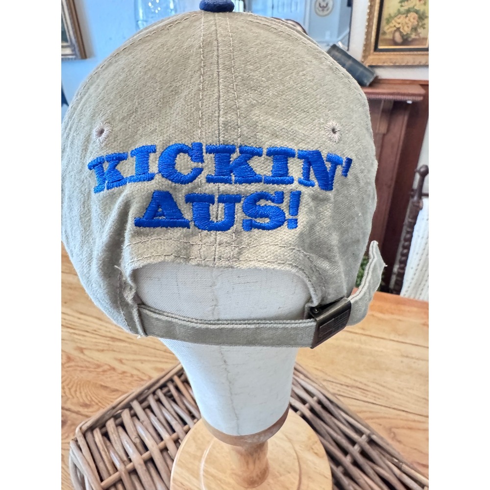 Vintage Fosters Beer Hat Acme Apparel Tan Blue Kickin Aus Strapback Cap Mens - Picture 4 of 7